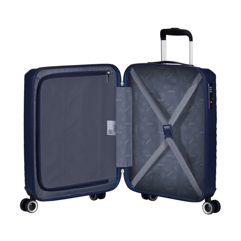 American Tourister Surftime Hardside Carry On Luggage - Metallic Blue