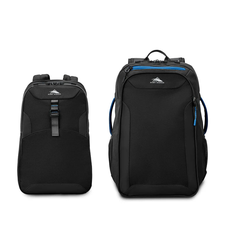 High Sierra Hi-Life 3-in-1 Convertible Backpack 17" - Black/Blue