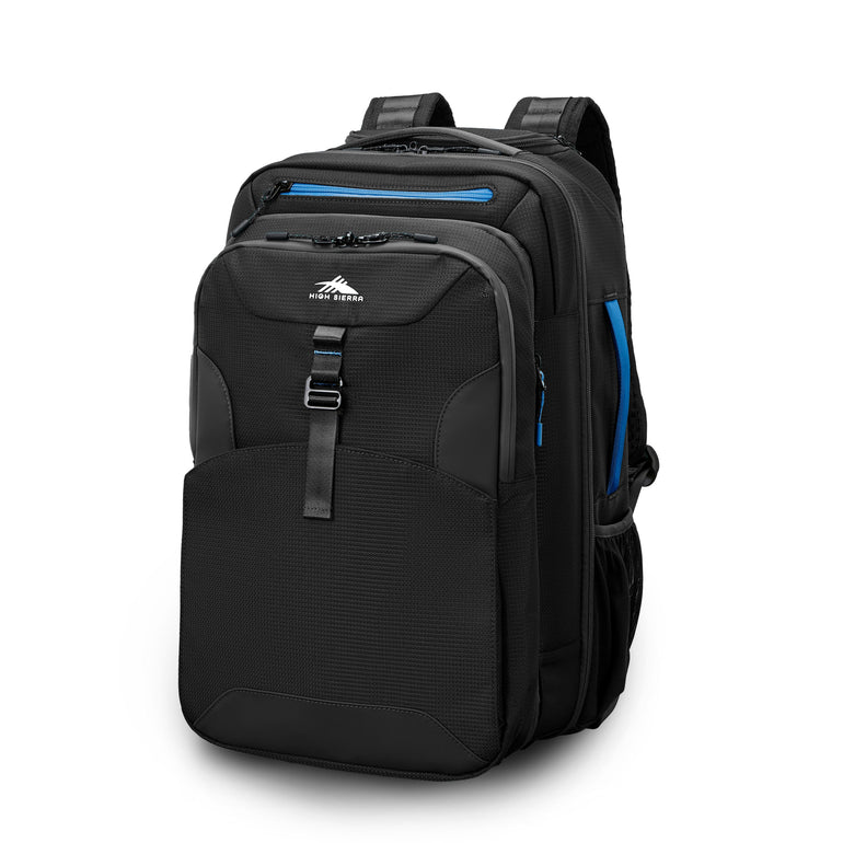 High Sierra Hi-Life 3-in-1 Convertible Wheeled Backpack 17" - Black/Blue