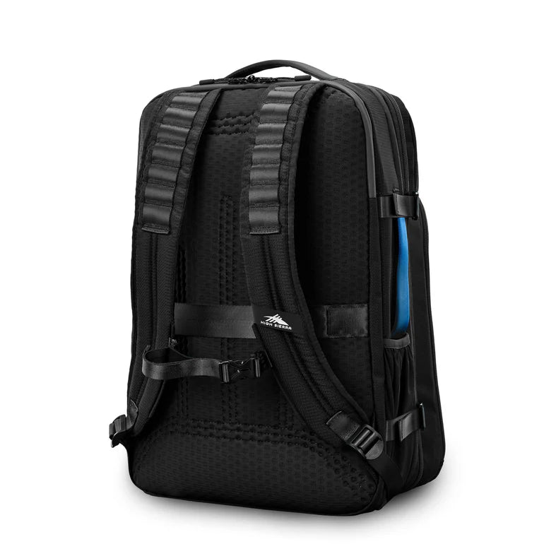 High Sierra Hi-Life Travel Backpack Expandable 17" - Black/Blue