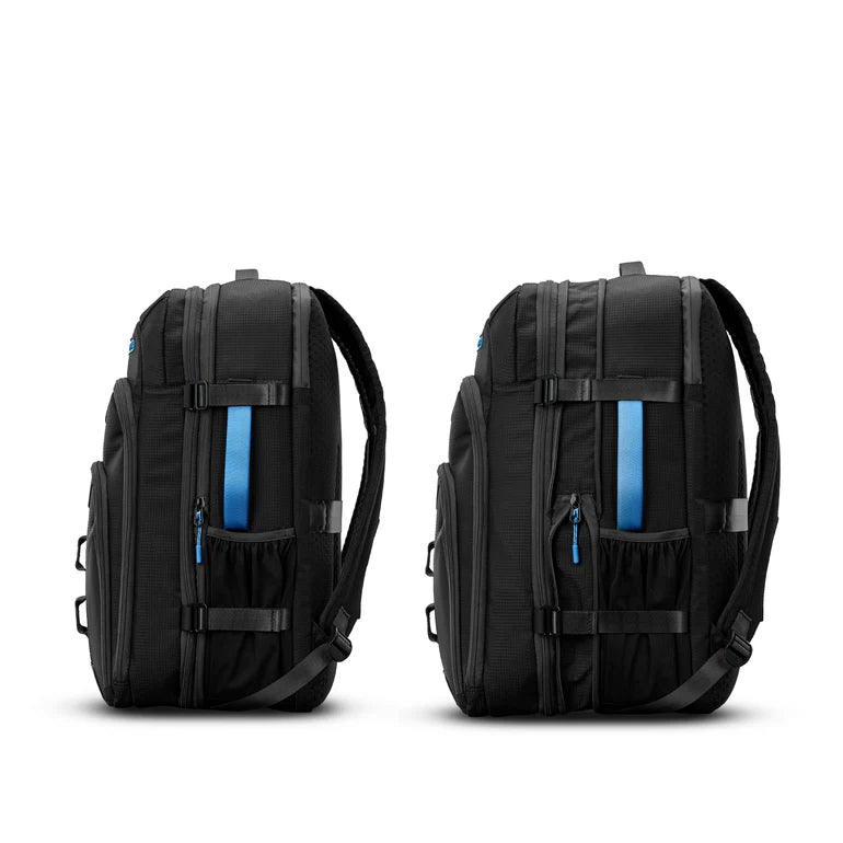 High Sierra Hi-Life Travel Backpack Expandable 17" - Black/Blue
