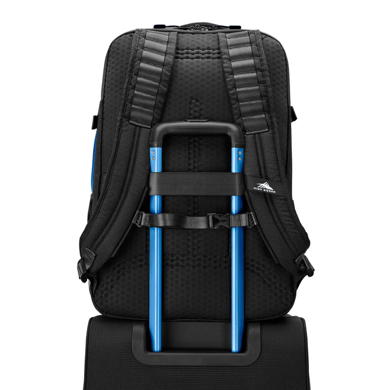 High Sierra Hi-Life Travel Backpack Expandable 17" - Black/Blue