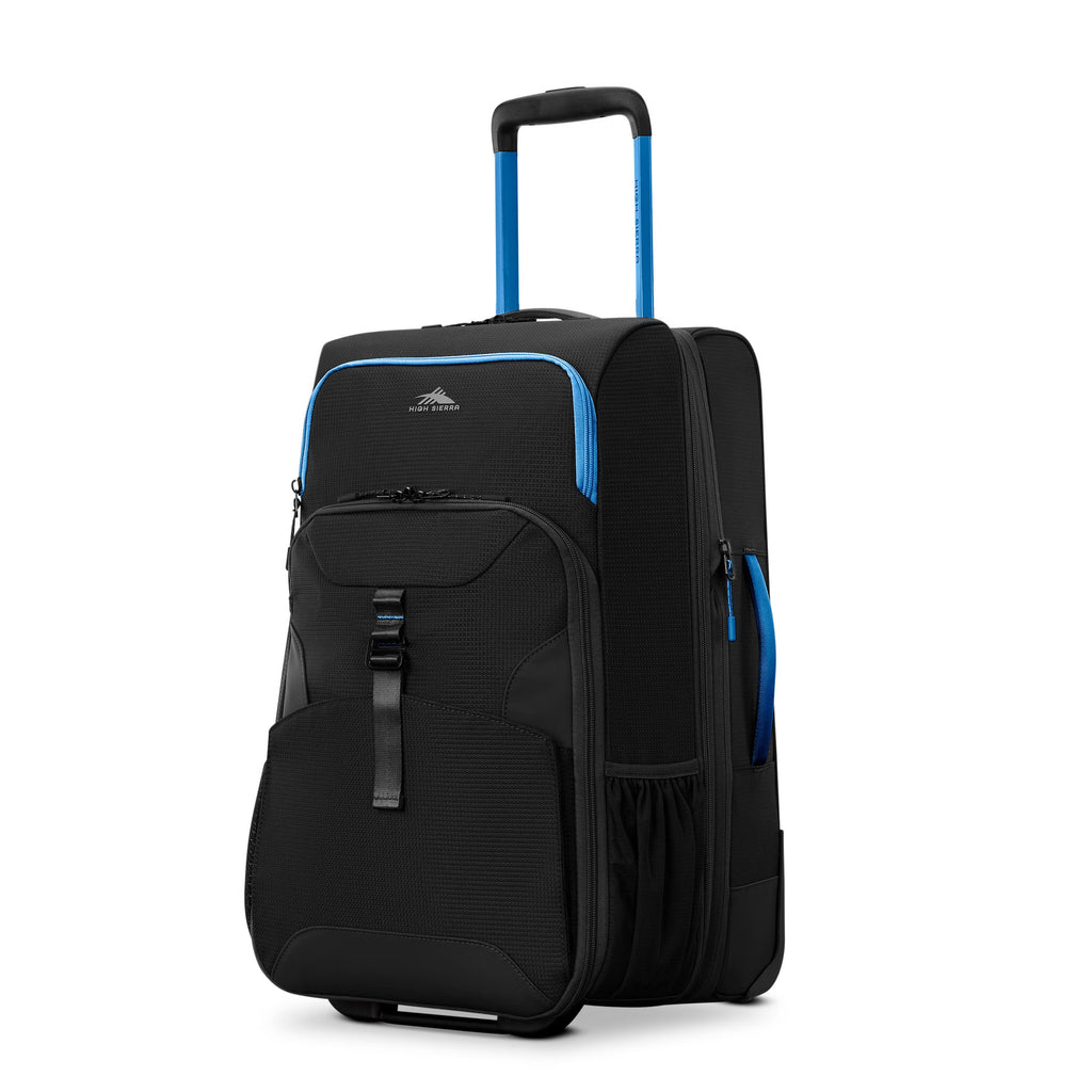 High Sierra Hi-Life 22" Wheeled Duffle Expandable 14" - Black/Blue