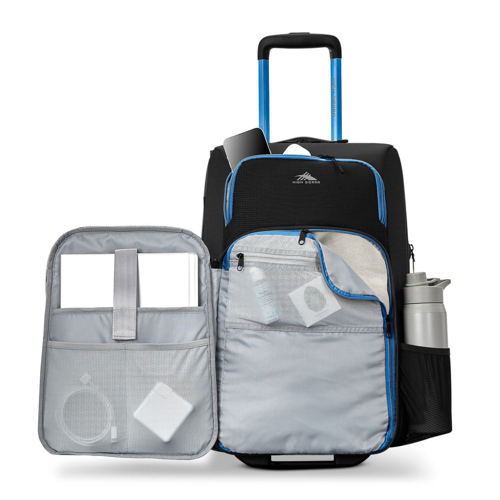 High Sierra Hi-Life 22" Wheeled Duffle Expandable 14" - Black/Blue