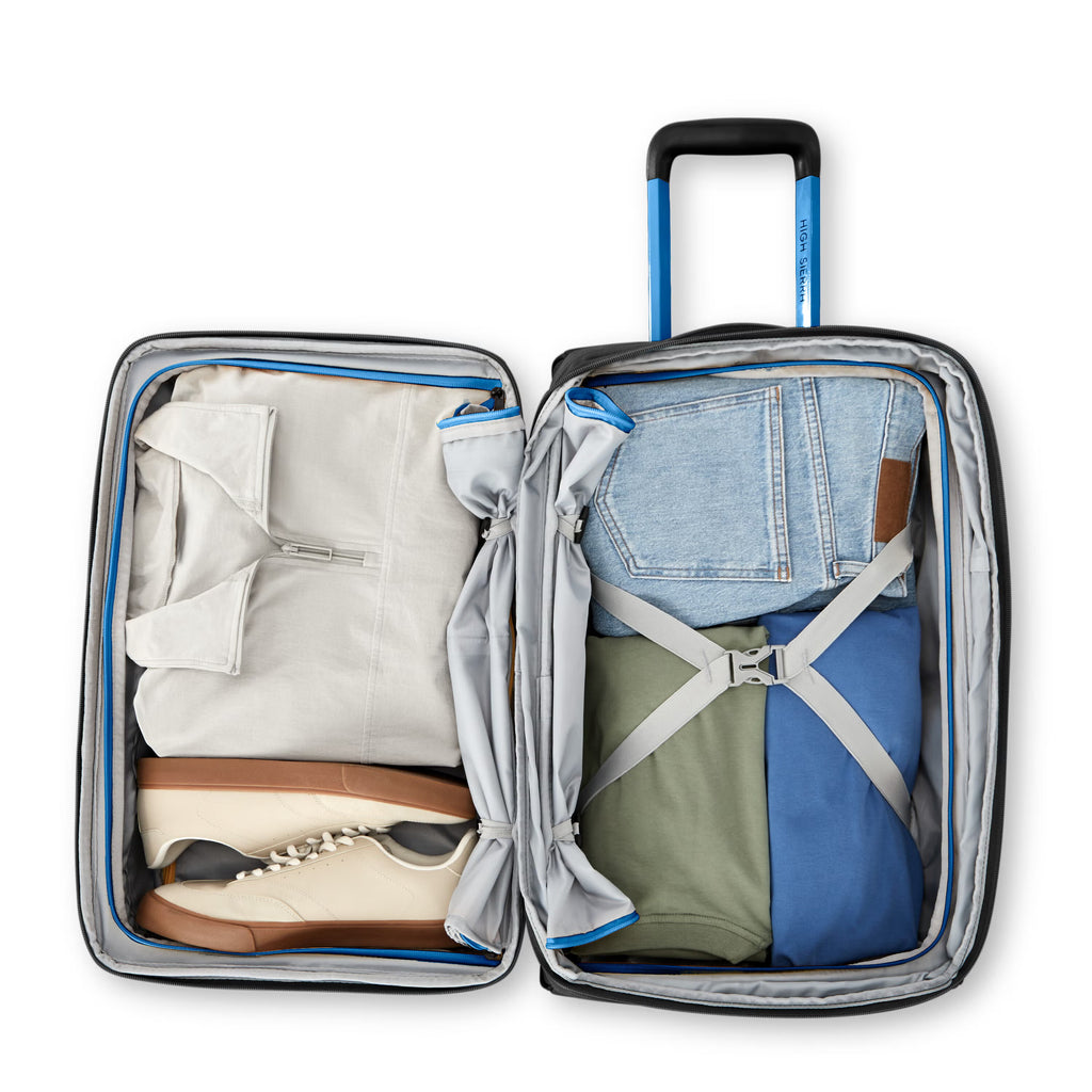 High Sierra Hi-Life 22" Wheeled Duffle Expandable 14" - Black/Blue