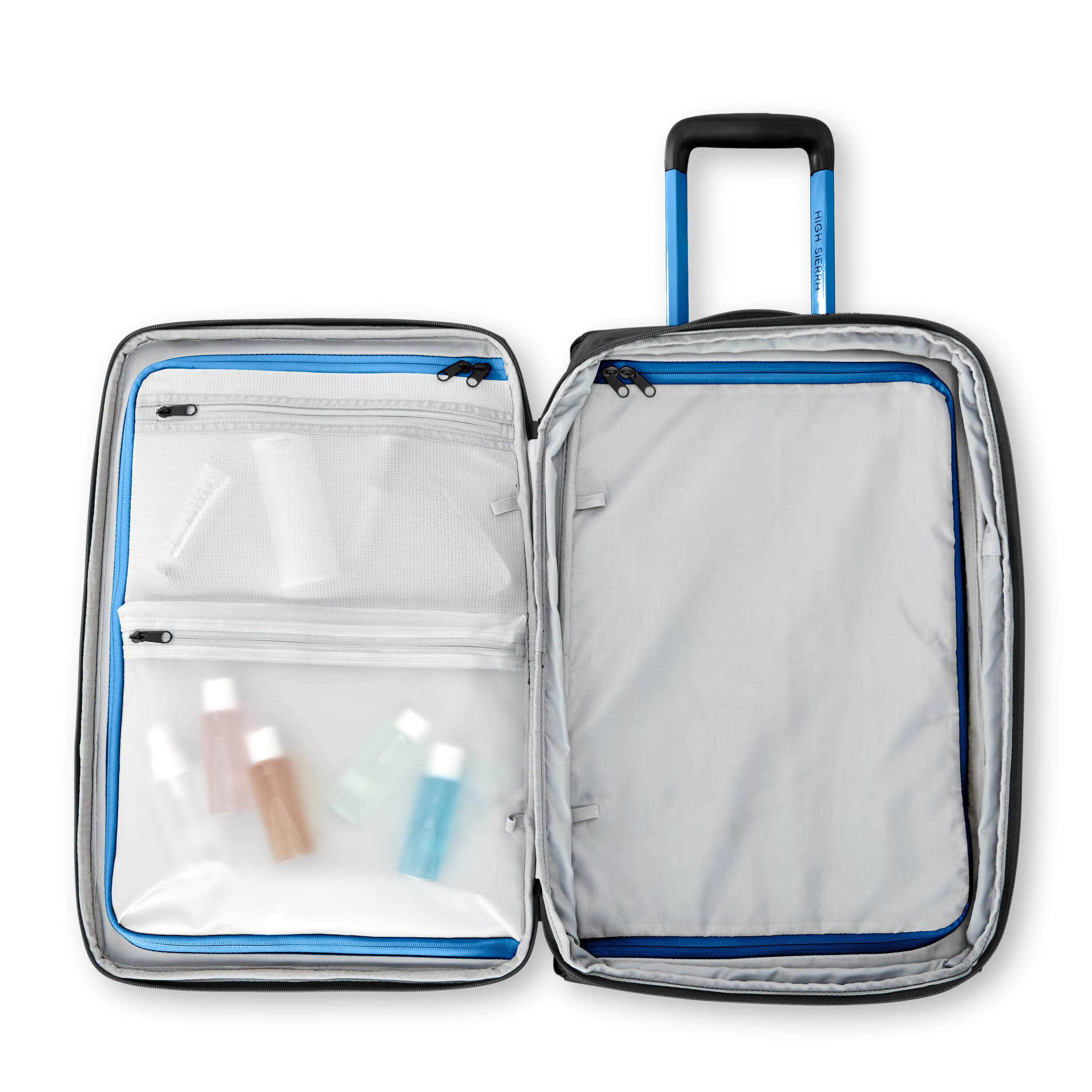 High Sierra Hi-Life 22" Wheeled Duffle Expandable 14" - Black/Blue