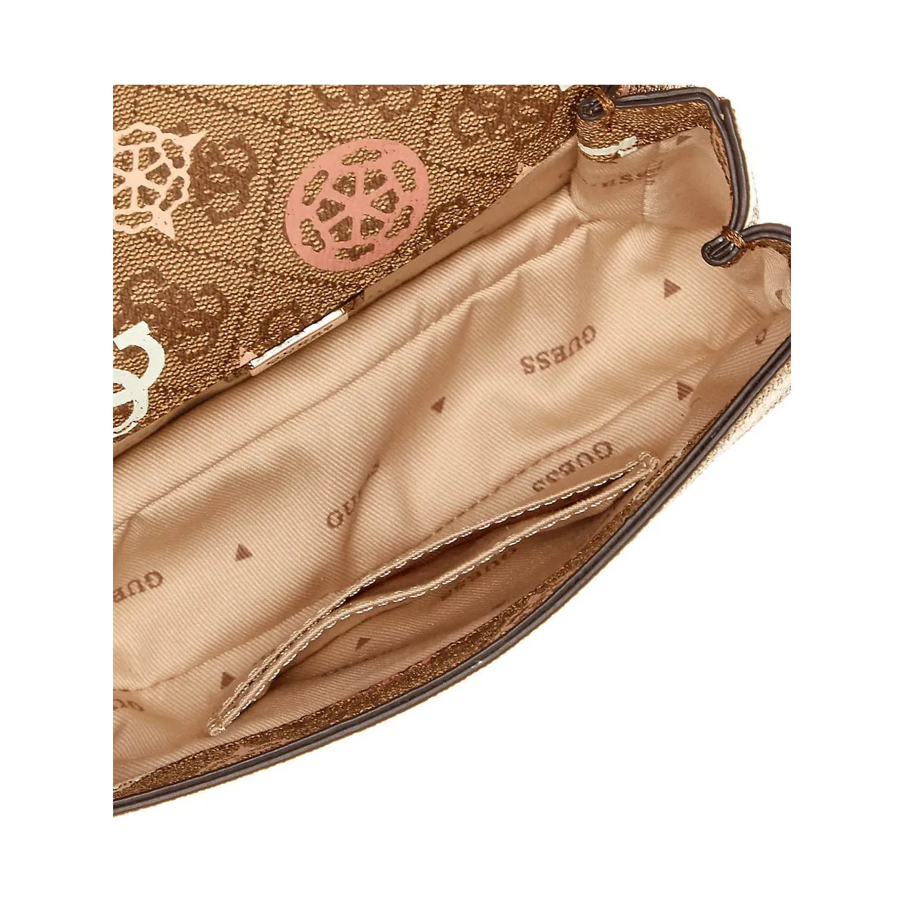 Guess Eliette Convertible Crossbody Flap - Latte Logo Multi