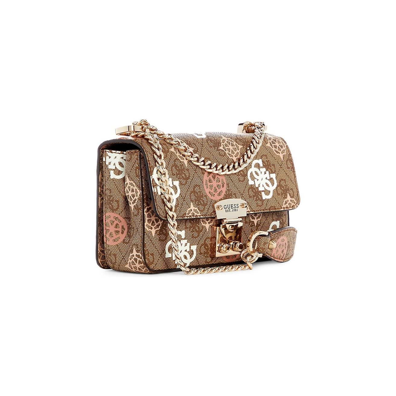 Guess Eliette Convertible Crossbody Flap - Latte Logo Multi
