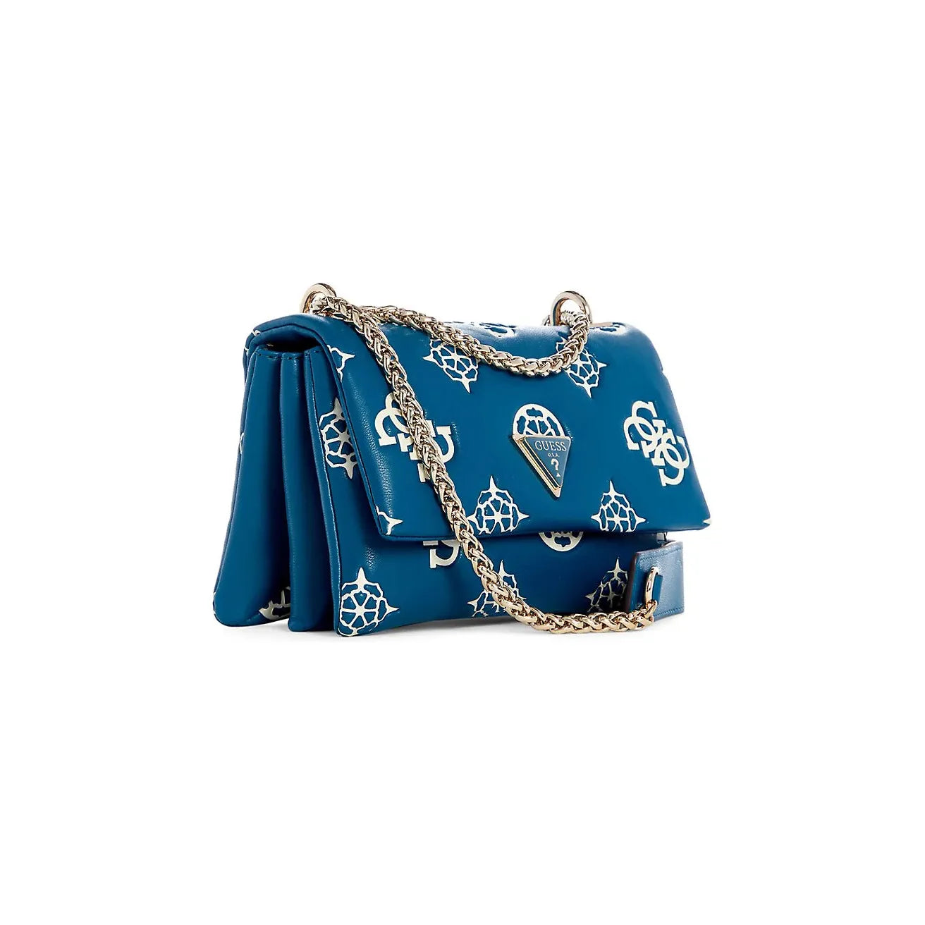 Guess Dessa Mini Logo Convertible Crossbody Flap - Petrol Logo