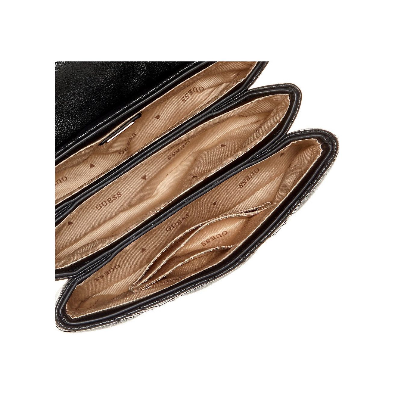 Guess Dessa Mini Convertible Crossbody Flap - Black