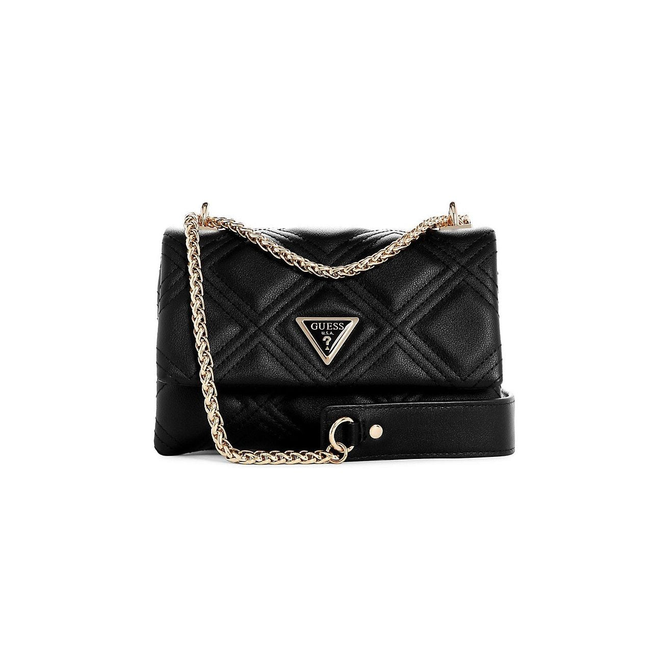 Guess Dessa Mini Convertible Sac à Bandoulière à Rabat - Noir
