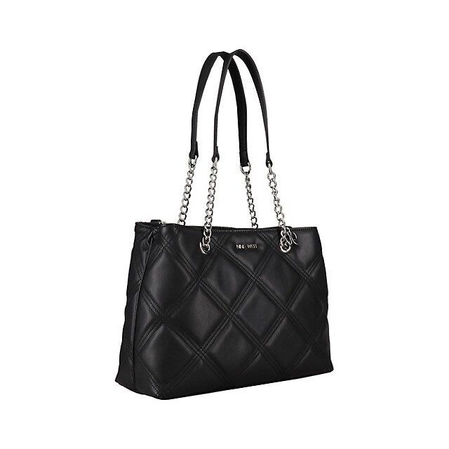Nine West Skyes Quilted Shoulder Satchel - Black