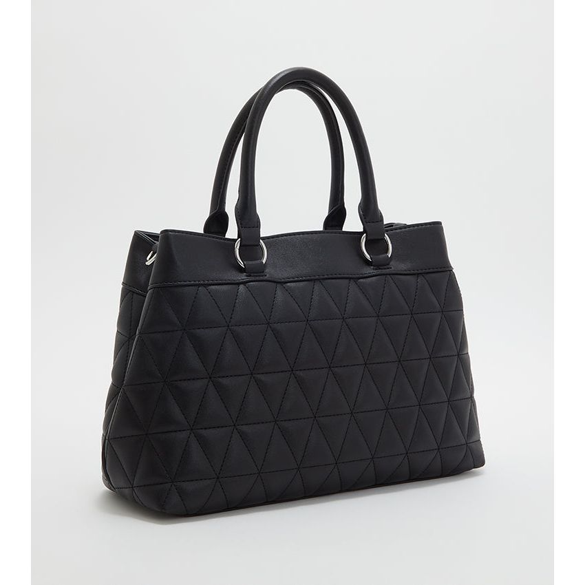 Nine West Judilee Snap Button Closure Satchel Bag – Black