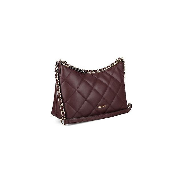 Nine West Malone Quilted Crossbody Bag - Merlot