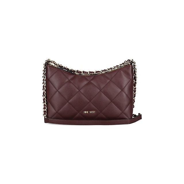 Nine West Malone Quilted Crossbody Bag - Merlot
