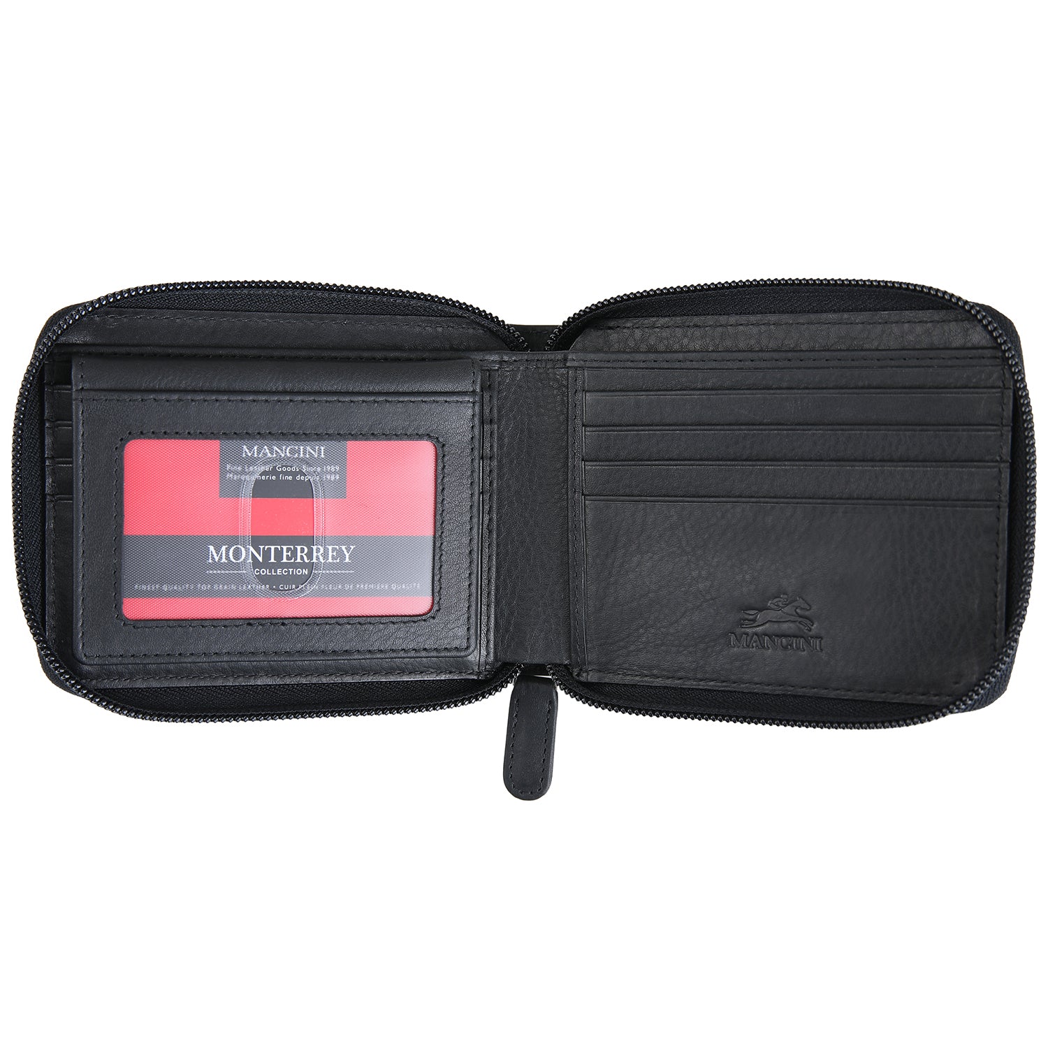 MANCINI Monterrey Zippered Billfold Wallet