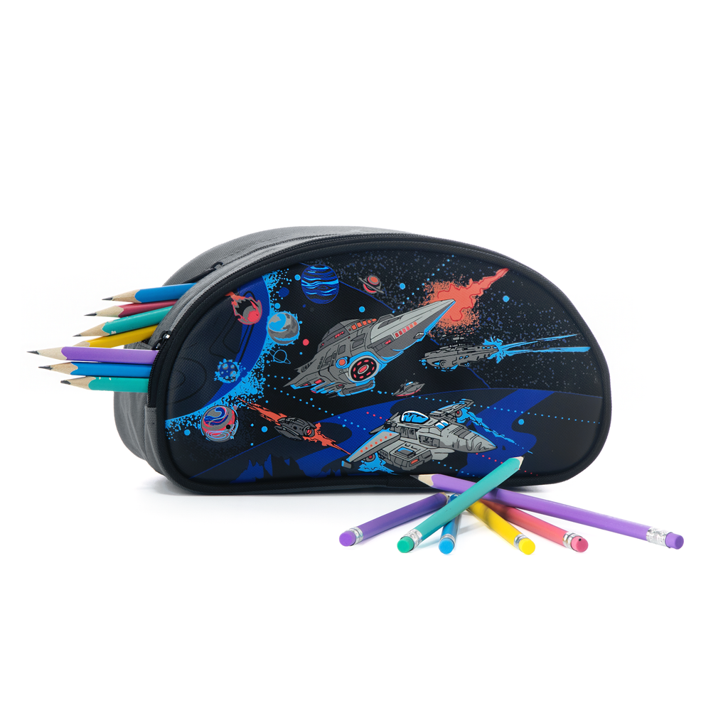 Louis Garneau Half-Moon Pencil Case - Spaceship