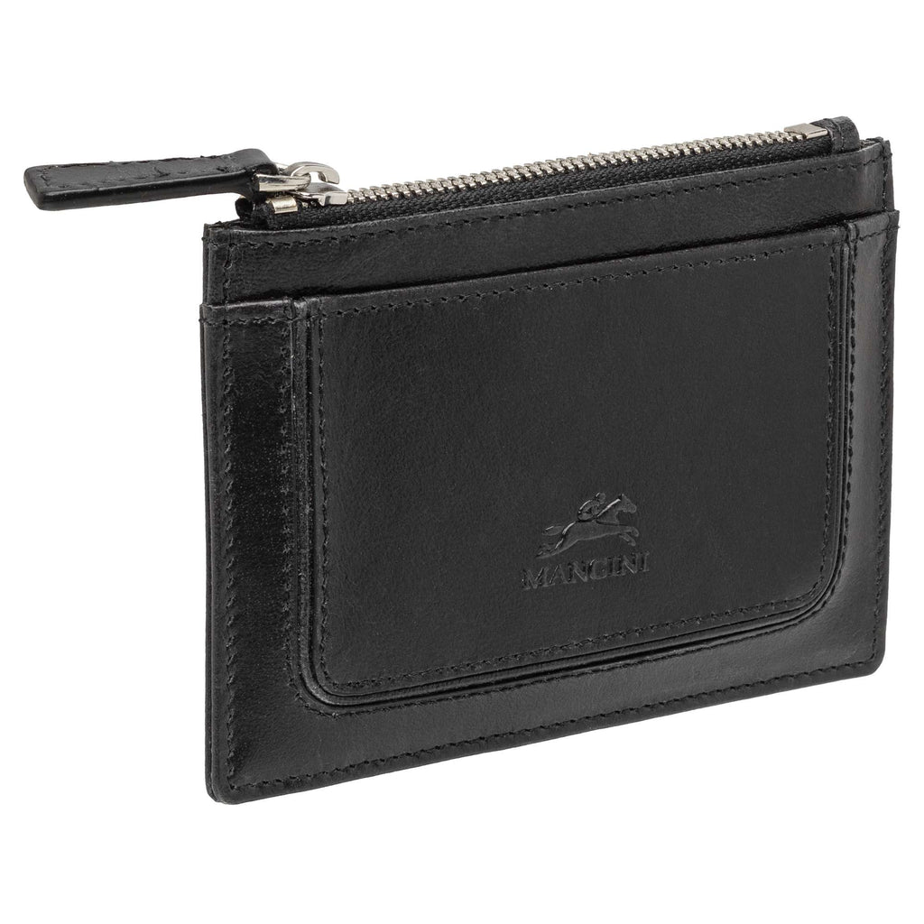 Mancini South Beach RFID Secure Card Case and Coin Pocket - Black