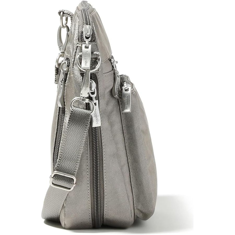 Baggallini Expandable Modern Pocket Crossbody - Sterling Shimmer