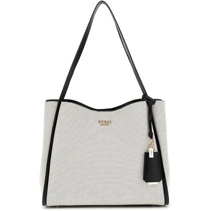 GUESS Nicolette Girlfriend Tote - Natural Black