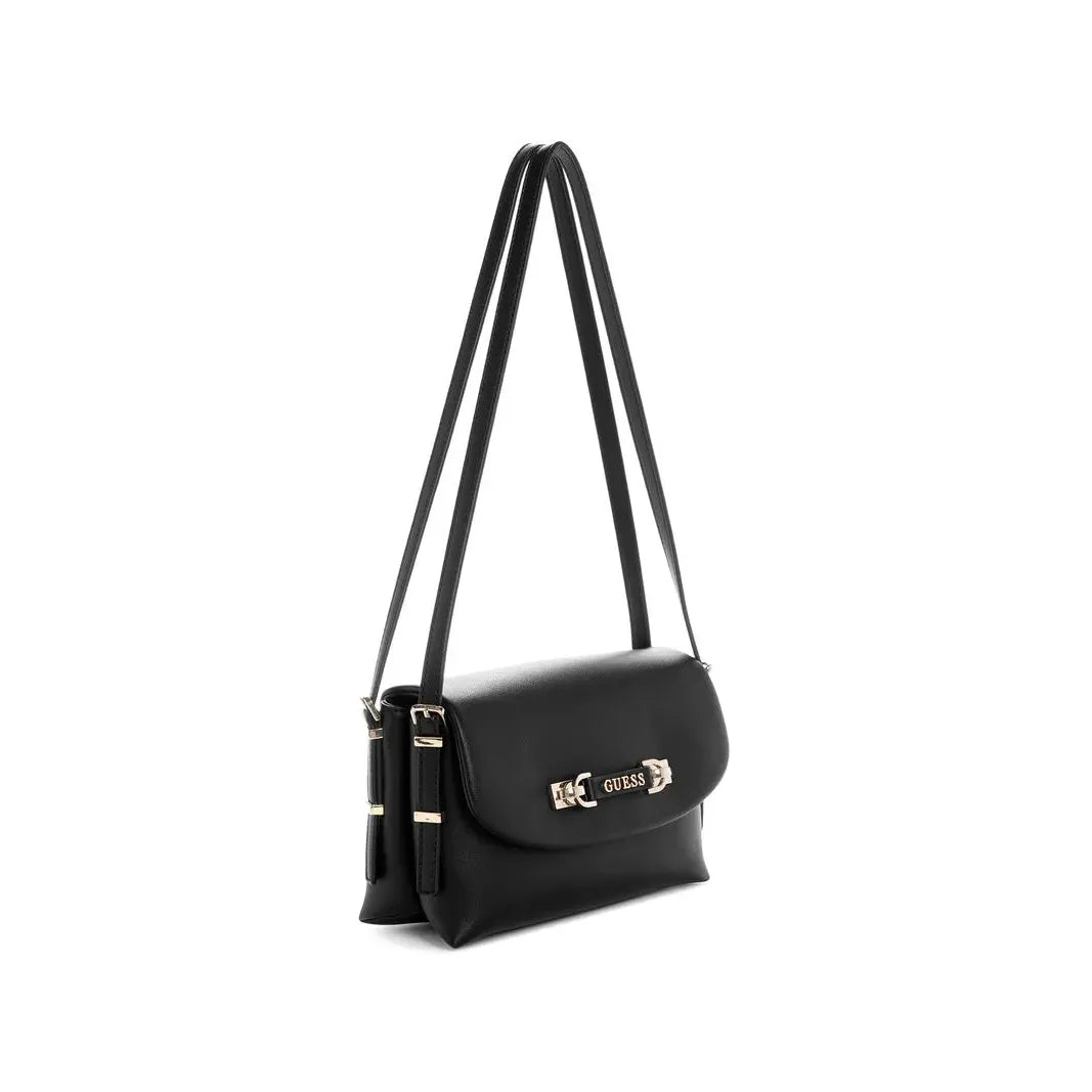 GUESS Lefia Flap Shoulder Bag - Black