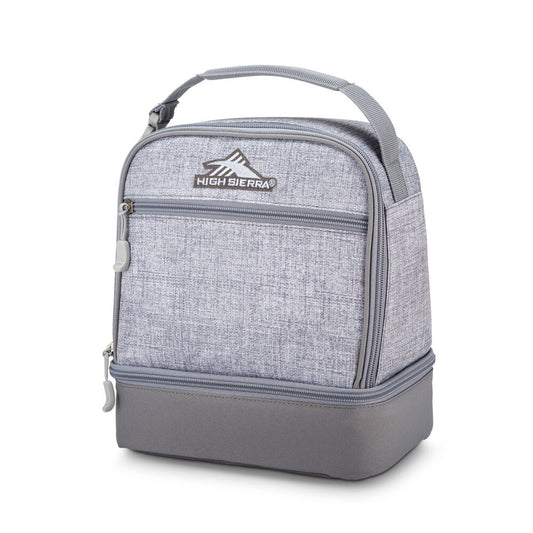 Kit de déjeuner à compartiments empilés High Sierra - Argent chiné