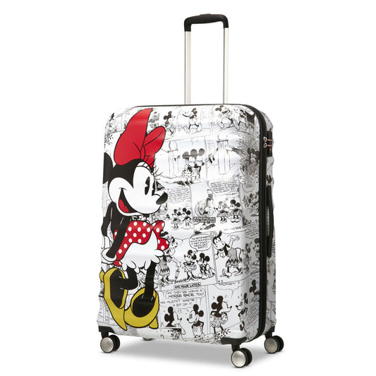 American Tourister Disney Wavebreaker Hardside Grande Valise - Minnie Comics Blanc