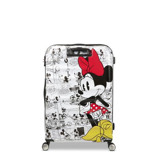 American Tourister Disney Wavebreaker Hardside Grande Valise - Minnie Comics Blanc