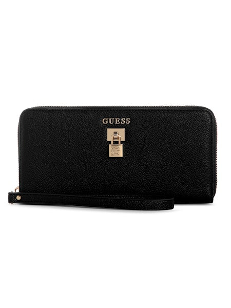 Portefeuille zippé Guess Yesba grand format - Noir