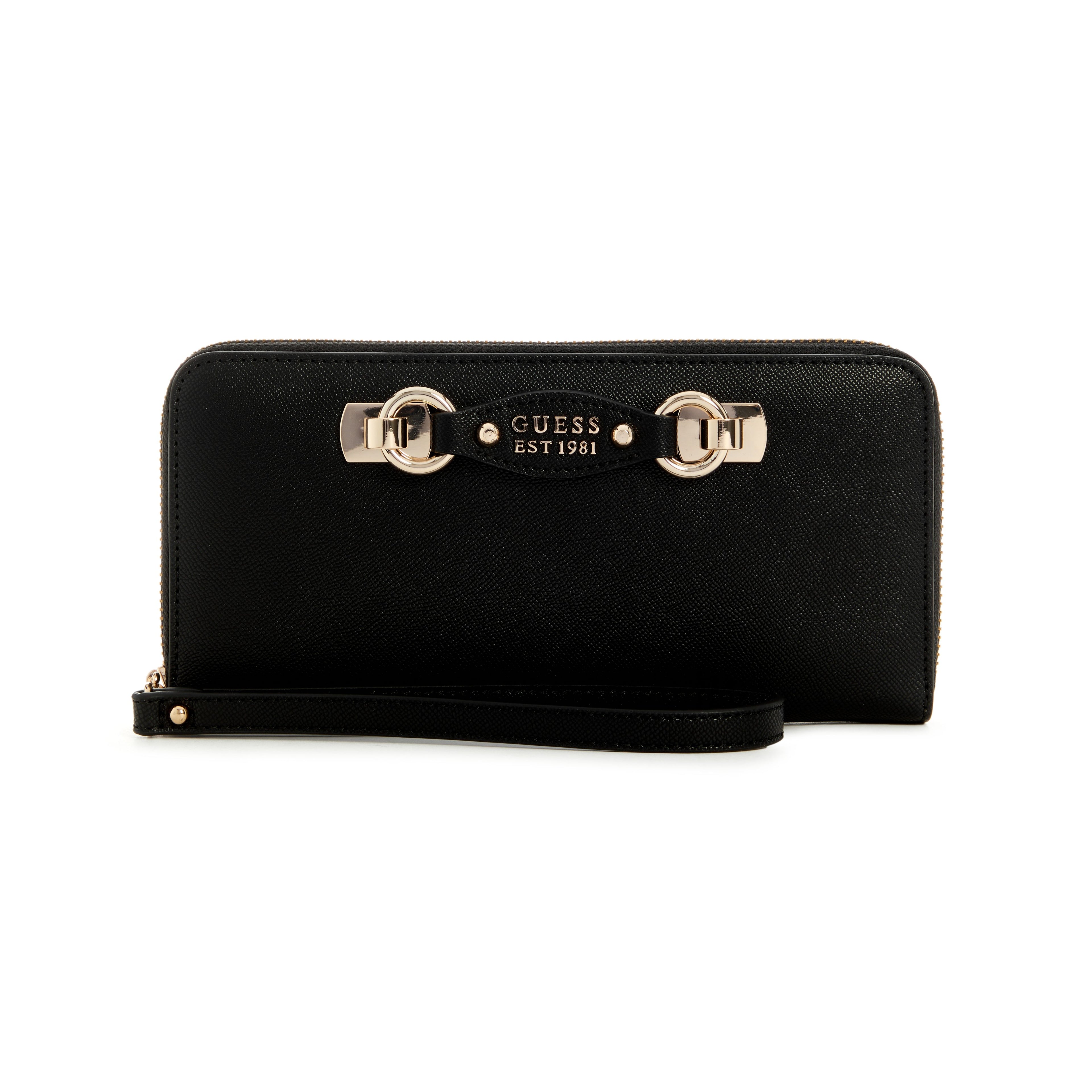 GUESS Mimina SLG Large Zip Around Wallet - Black