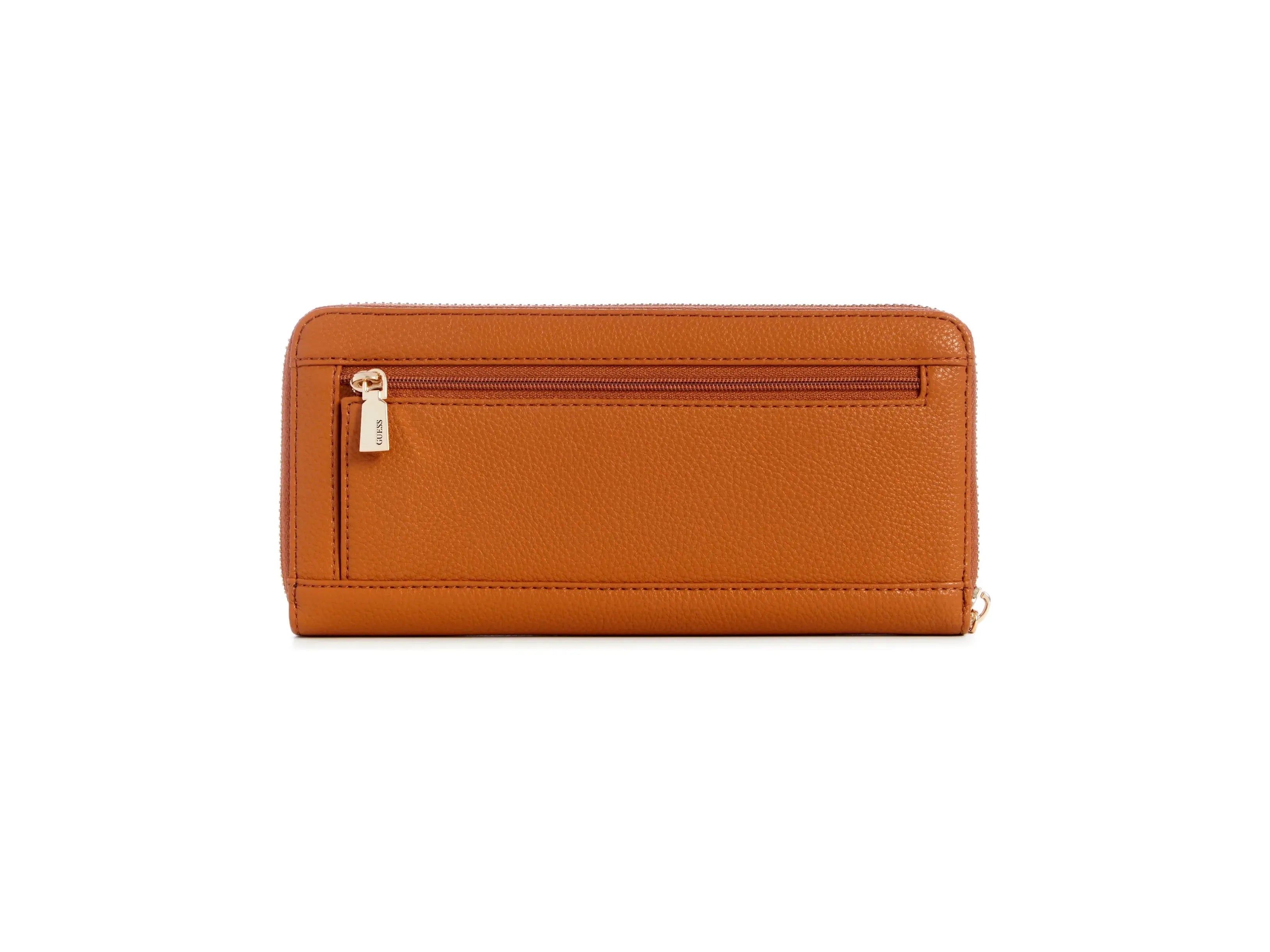 Portafoglio Medio GUESS Laurel In Pelle Granulosa – Colore Corallo, Zip Around