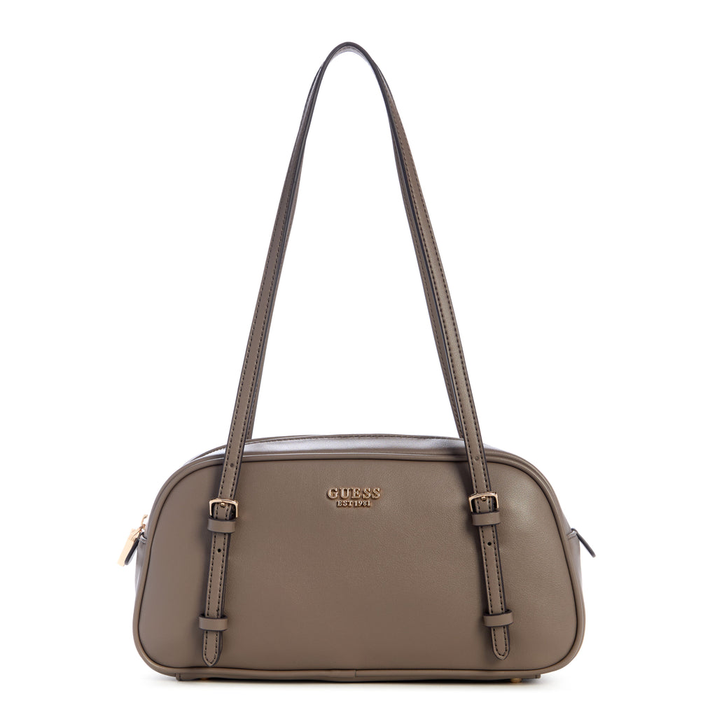 GUESS Cerelia Shoulder Satchel - Dark Taupe