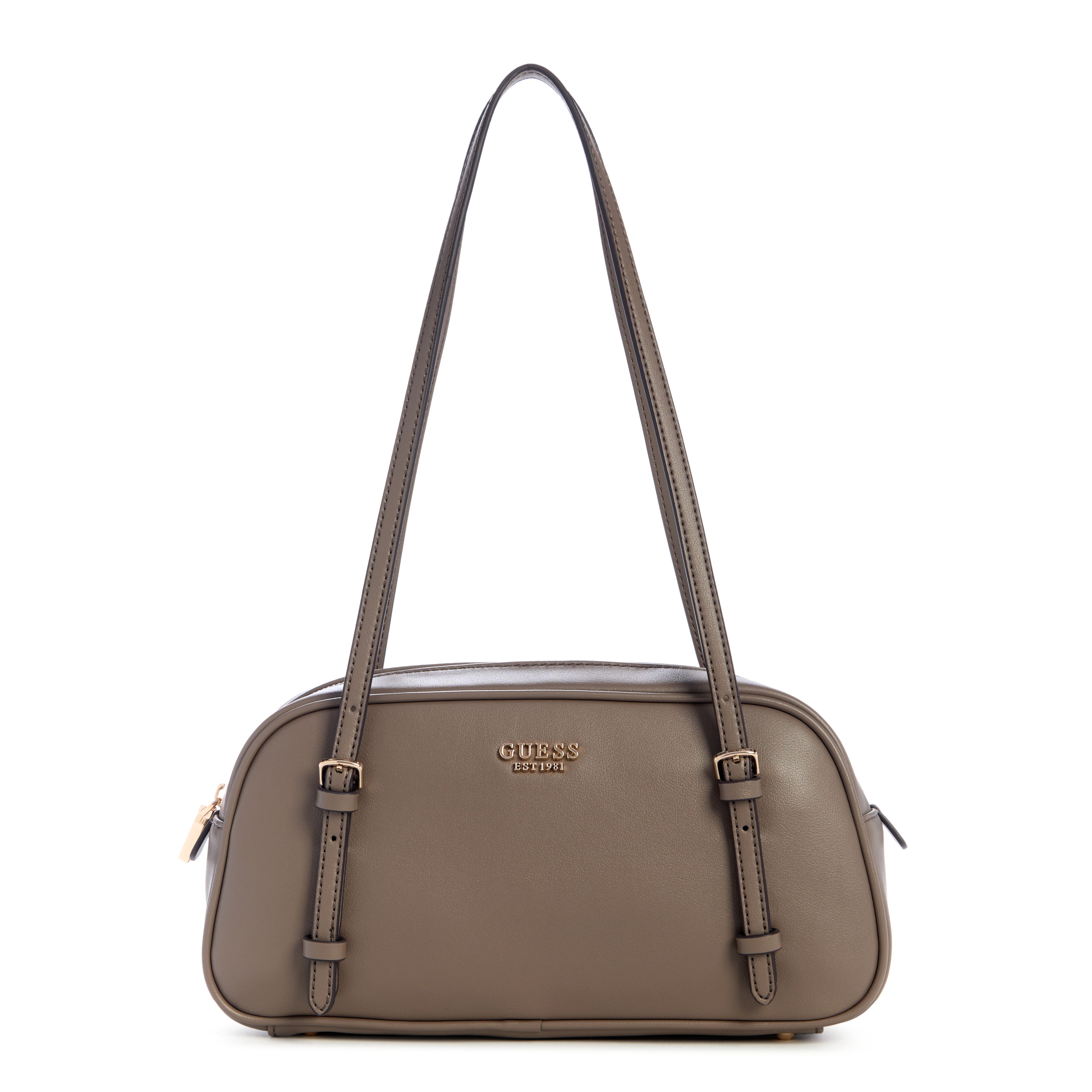 GUESS Cerelia Shoulder Satchel - Dark Taupe