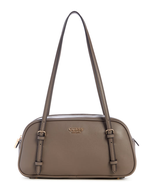GUESS Cerelia Shoulder Satchel - Dark Taupe