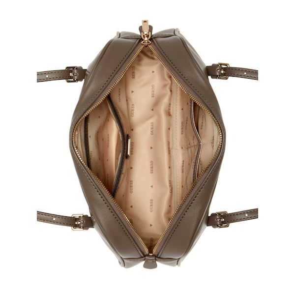 GUESS Cerelia Shoulder Satchel - Dark Taupe