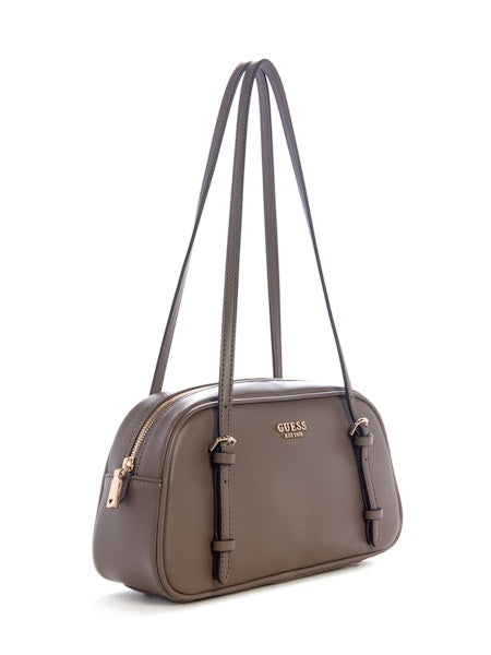 GUESS Cerelia Shoulder Satchel - Dark Taupe