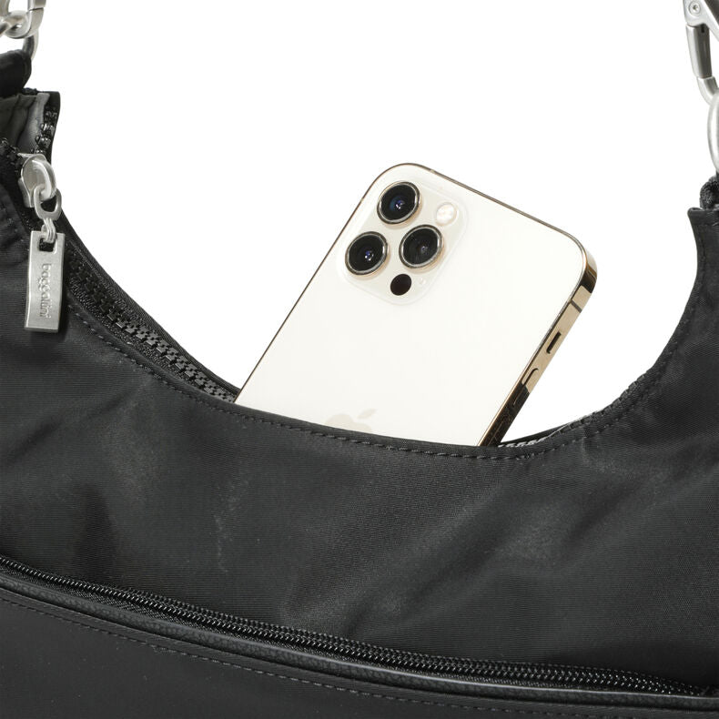 Baggallini Bowery Large Half Moon Bag - Black