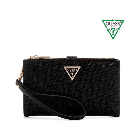 Guess Eco Gloriana SLG Double Zip Organizer - Black