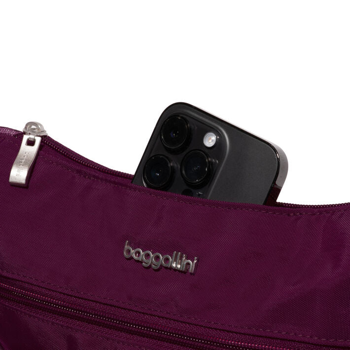 Baggallini Modern Everywhere Slim Crossbody - Mulberry