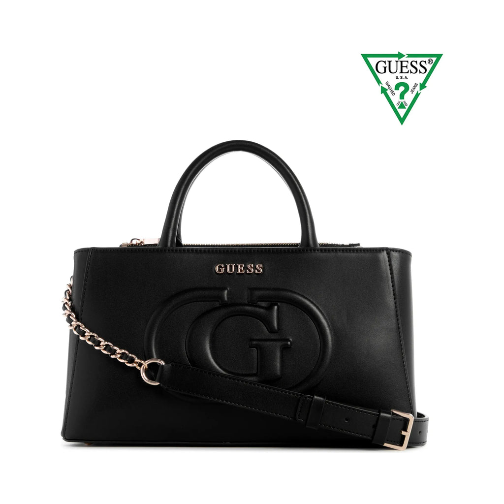 Guess Eco Mietta Small Society Satchel - Black