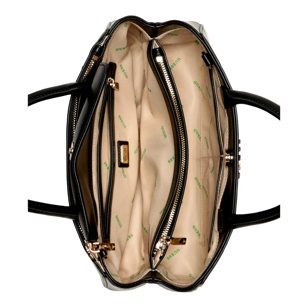 Guess Eco Mietta Small Society Satchel - Black