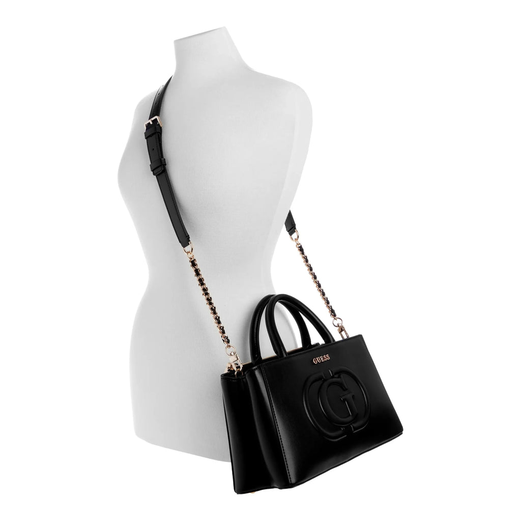 Guess Eco Mietta Small Society Satchel - Black