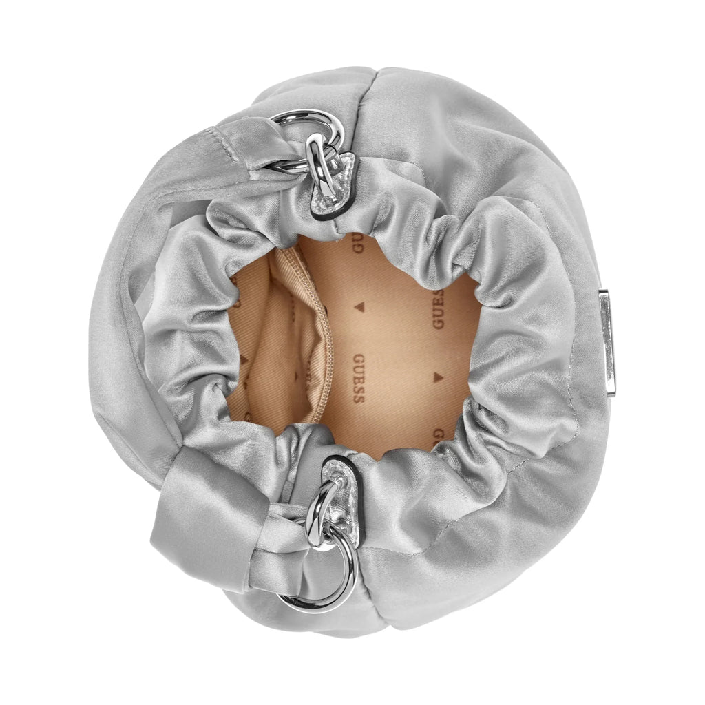 Guess Twiller Top Handle Pouch - Argent