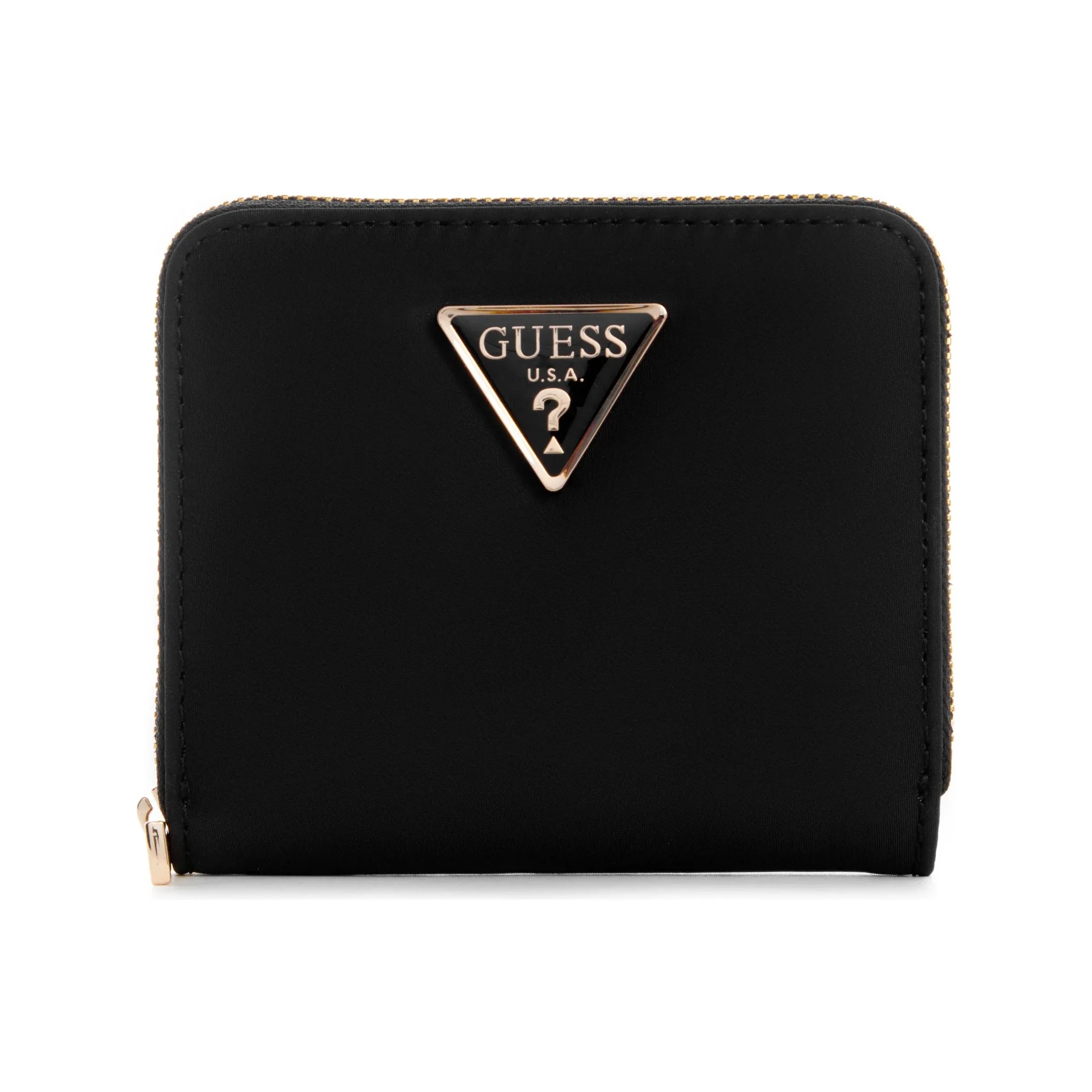 Guess Eco Gemma Small Zip Around Wallet - Black