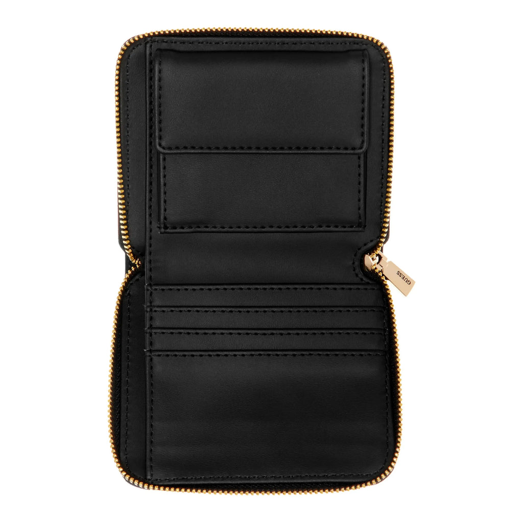 Guess Eco Gemma Small Zip Around Wallet - Black
