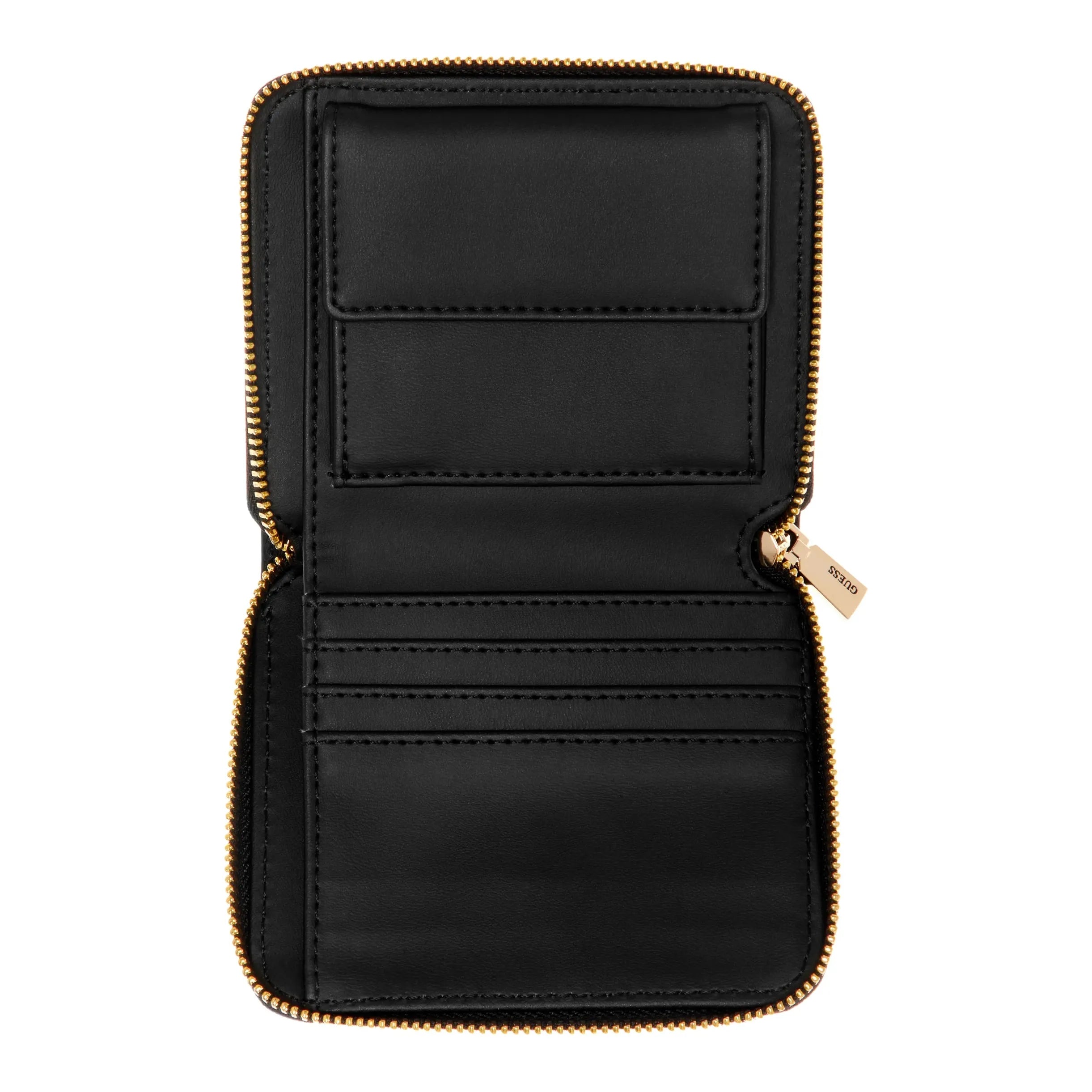 Guess Eco Gemma Small Zip Around Wallet - Black