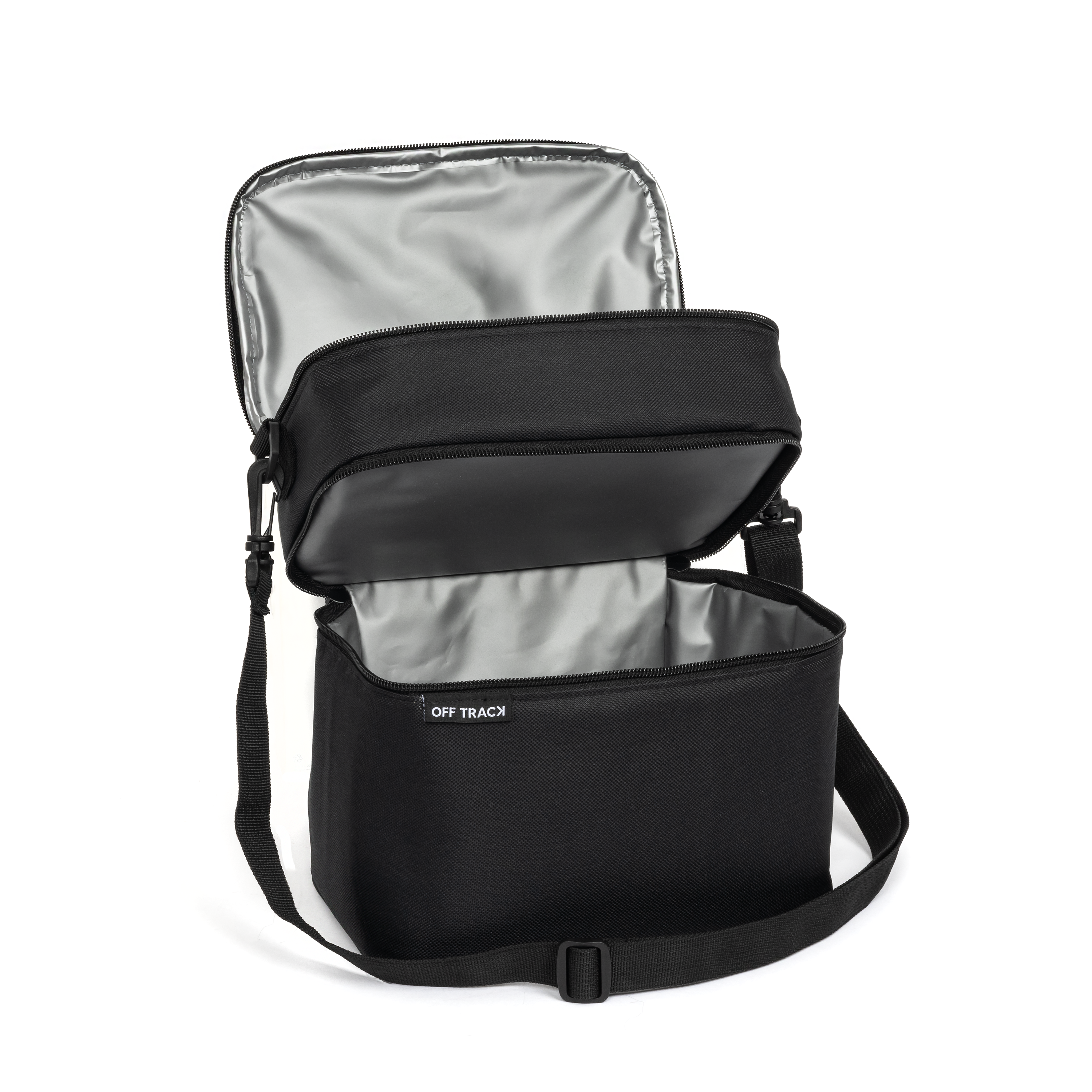 Off Track Lunch Box with 2 compartment - Black