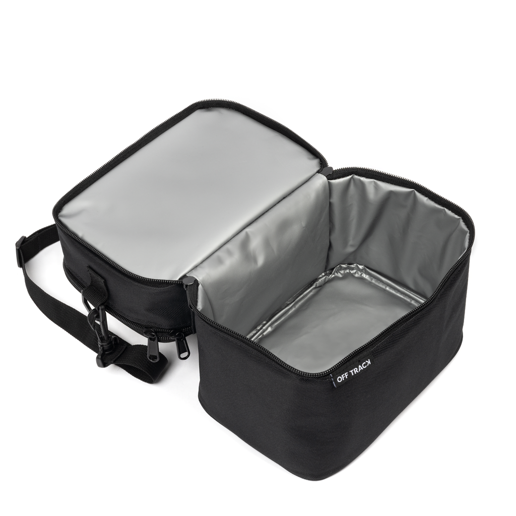 Off Track Lunch Box with 2 compartment - Black