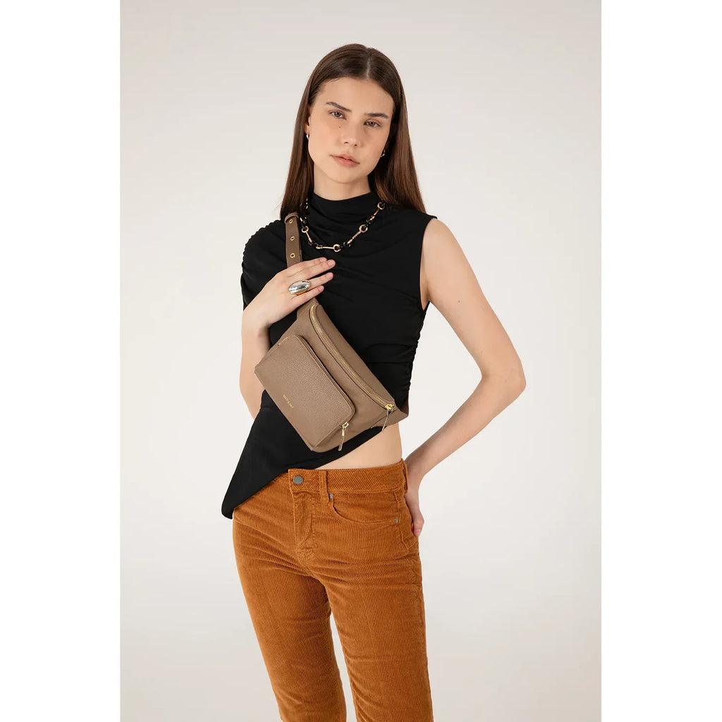 Matt & Nat Kora Vegan Belt Bag Grain - Black