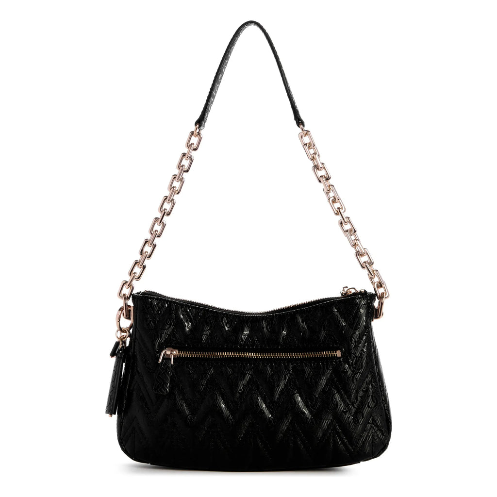 Guess Adelard Top Zip Shoulder Bag - Black